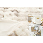 Manta de piel sintética de conejo de 50 x 60 pulgadas