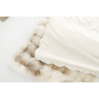 Manta de piel sintética de conejo de 50 x 60 pulgadas