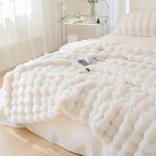 Manta de piel sintética de conejo de 50 x 60 pulgadas