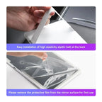 Espejos interiores de coche con visera solar, espejo de maquillaje LED HD para niñas y mujeres, luz de relleno recargable, espejo de tocador fino universal.