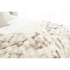 Manta de piel sintética de conejo de 50 x 60 pulgadas